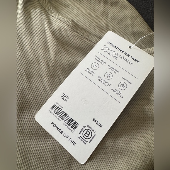 NWT Athleta Signature Rib Tank - Picture 3 of 4